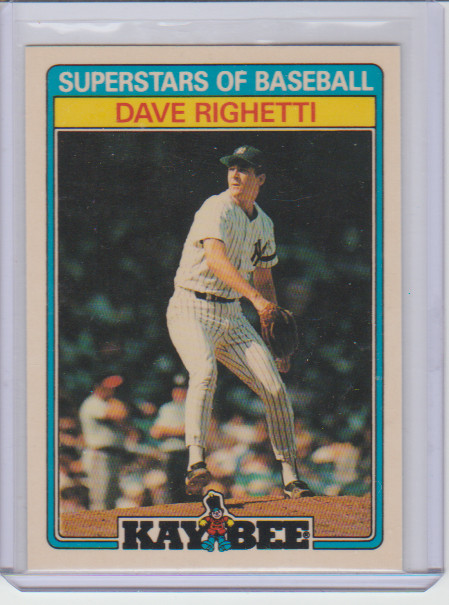 1987 Topps Kay-Bee Superstars of Baseball #27 Dave Righetti New York Yankees