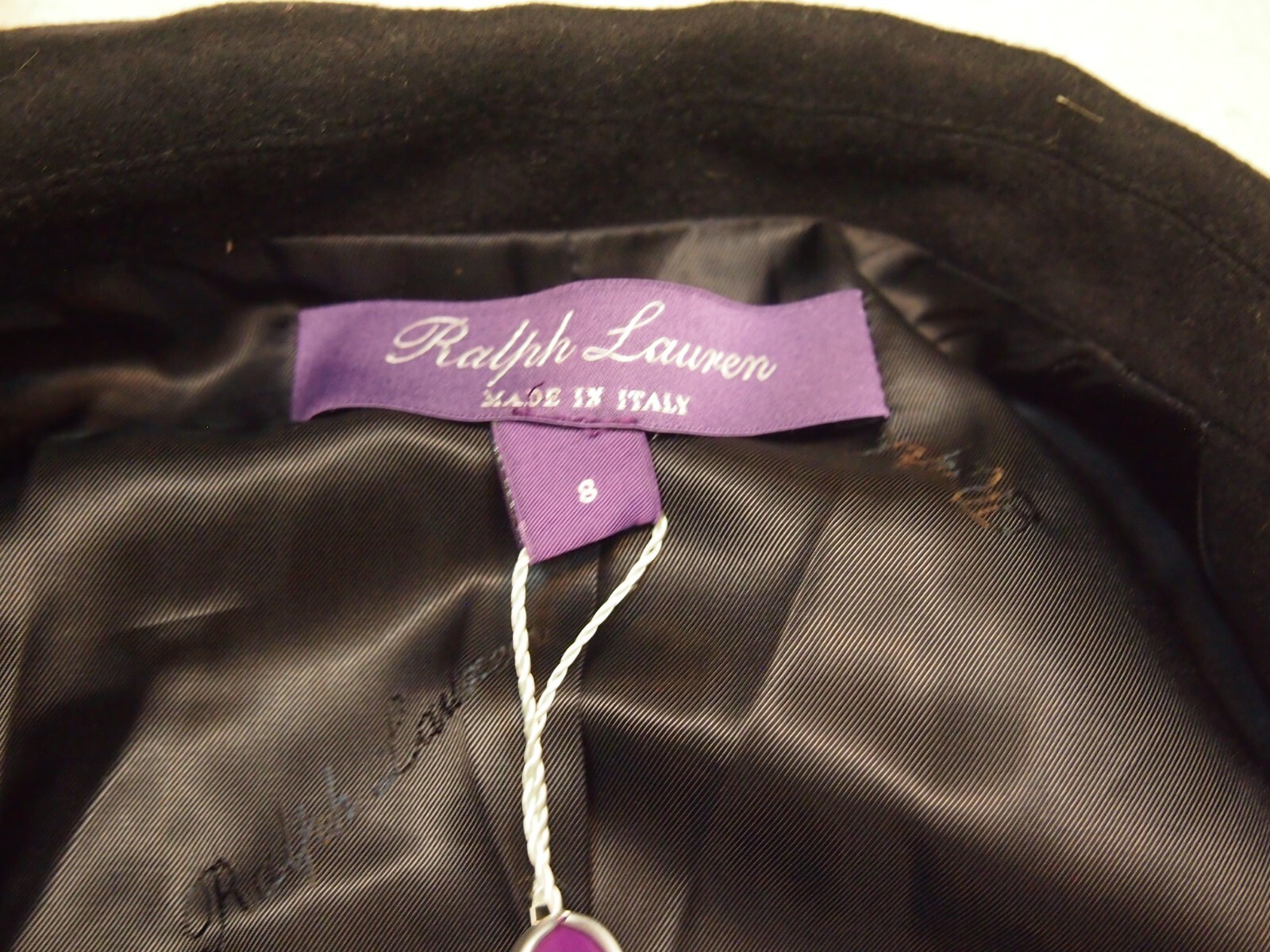 Ralph Lauren Purple Label Wool 3 Button Navy Crested Blazer NWT Size 8 $1990 image 9