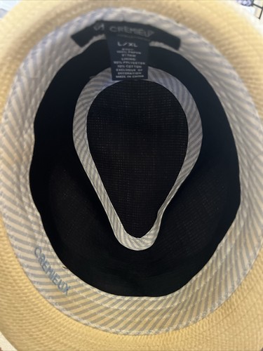 DANIEL CREMIEUX BOYS FEDORA PANAMA HAT WITH PLAID BAND Nice Hat! - Picture 5 of 7