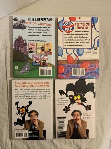 Lot 4 Bad Kitty Nick Bruel School Daze Goes to the Vet Drawn Trouble Hardcover - Picture 2 of 3
