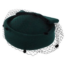  Fedoras En Laine D'hiver Chapeau De Costume Cosplay Casque Thé Coiffe Voile