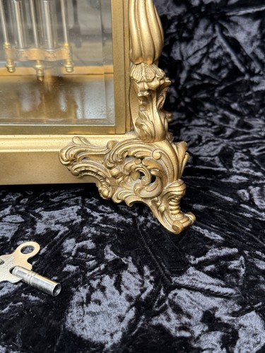 Antique Ansonia Marchioness Open Escapement Gold Guilded Crystal Regulator Clock - Picture 7 of 19