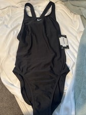 Nike Women's Fastback One-Piece Swimsuit Black Size 34/Wms Size 8 NWT