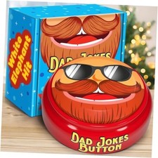 White Elephant Gifts For Adults - 100 Funny Dad Jokes in a Button with Yellow