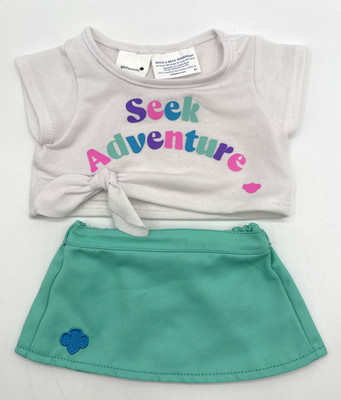 Build-A-Bear White & Green Girl Scouts Skirt Set One Size