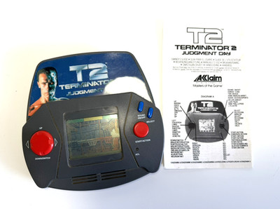  1991 Acclaim T2 Terminator 2 Judgment Day Handheld-Spiel funktionstüchtig mit Handbuch!