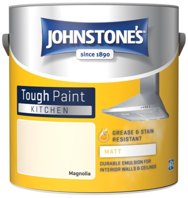Johnstone's Walls Ceilings Kitchen Stain Matt Emulsion Paint 2.5L - Magnolia
