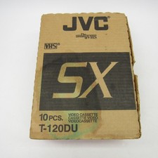 10 Pack JVC T-120DU SX High Performance Blank VHS Tapes 6 Hour - New Sealed