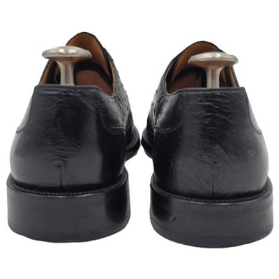 Mezlan Platinum Exotic Full Quill Ostrich Dress Shoes Men display picture 1