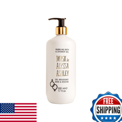 Musk Bubbling Bath And Shower Gel By Alyssa Ashley For Unisex - 16.9 Oz Shower