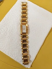 ESQ Swiss By Movado Ladies Mother Of Pearl Gold Tone Bracelet Watch Need Battery