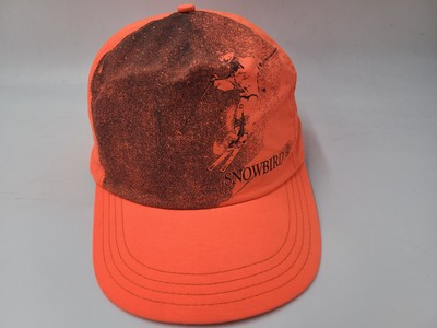 Vintage Snowbird Utah Ski Resort Snapback Hat Cap Men Women Made in USA Orange