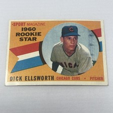 Topps 1960 Dick Ellsworth #125 Rookie Star Magazine Baseball Trading Card. rookie card picture
