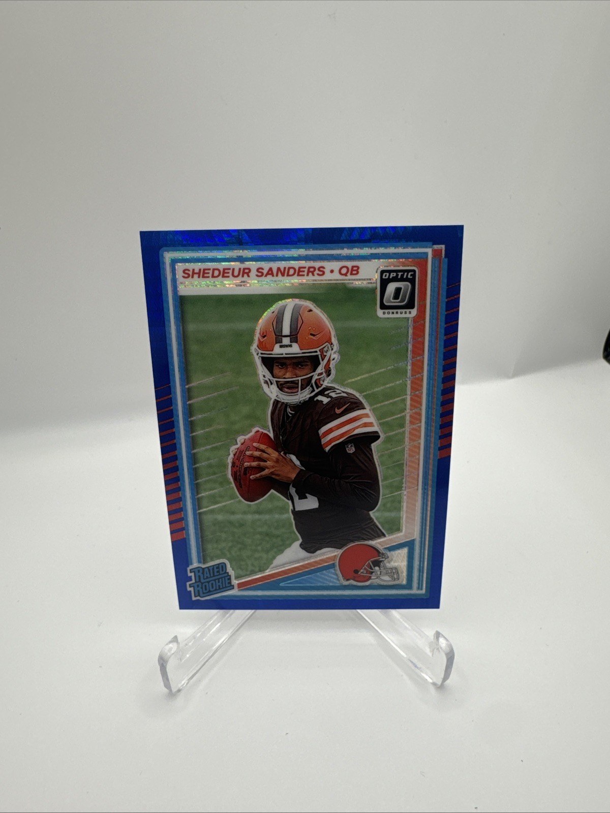 2025 Panini Donruss Optic Shedeur Sanders #203 Browns Rated Rookie Blue Scope