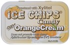 ICE CHIPS Xylitol Candy 1 Tins; Keto Friendly, Gluten Free (Orange Cream)