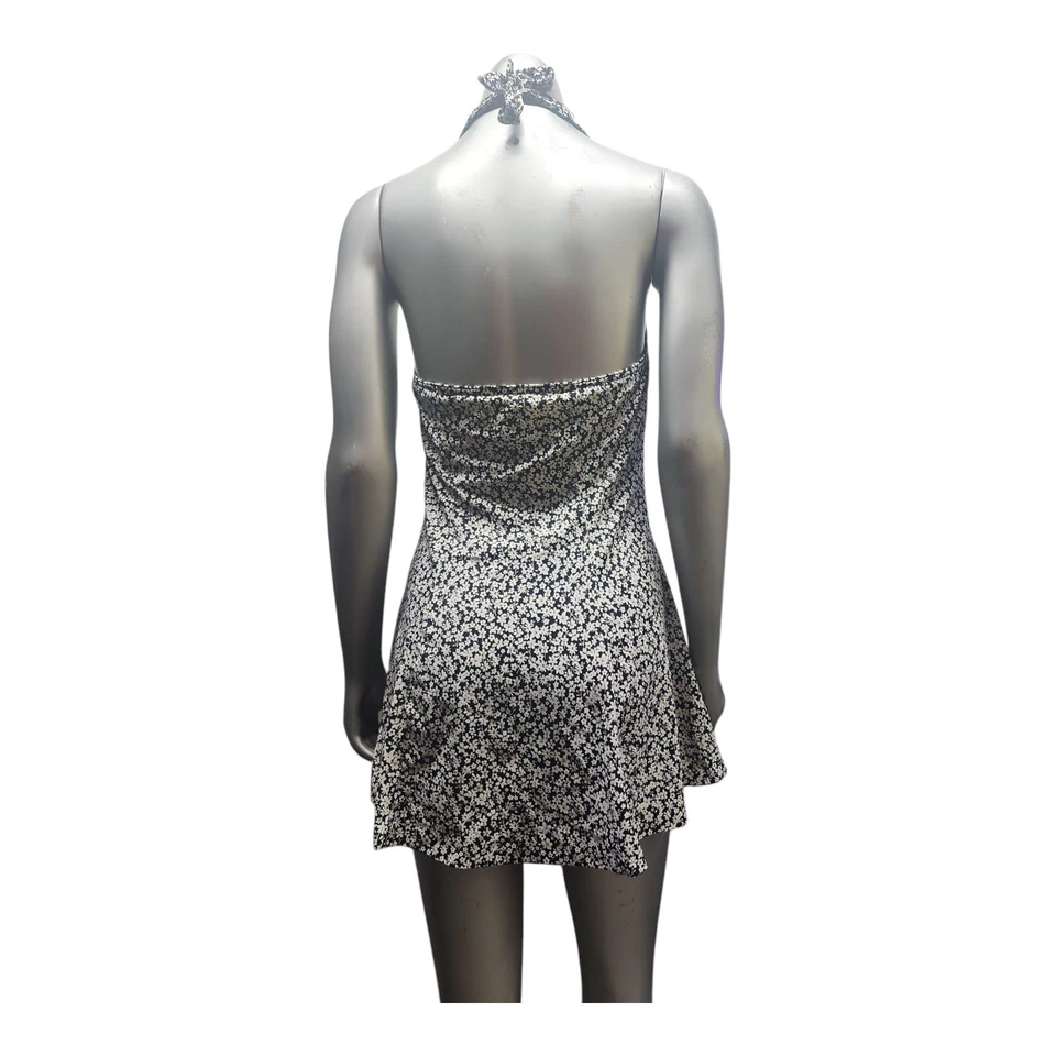 It Figures Swimdress Swimsuit Womens 10 Black White Floral Slimming Beachwear - Image 3 of 4