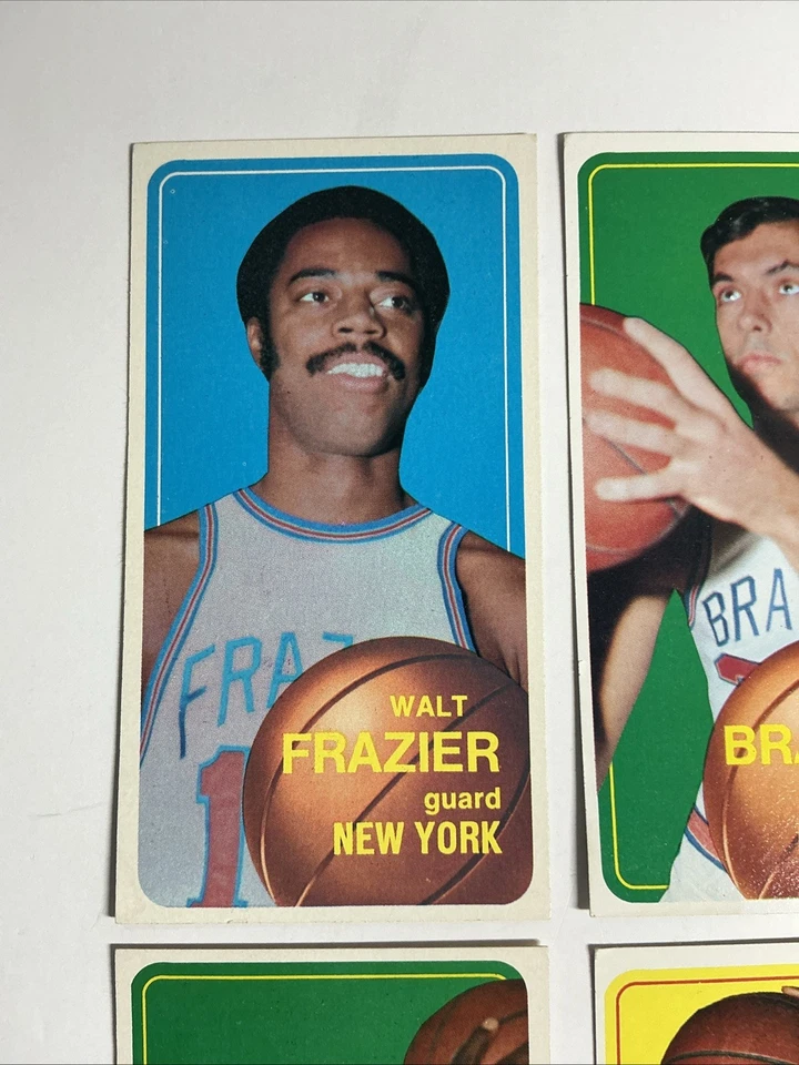 Tarjetas de baloncesto altas 1970-1971 Topps NY Knicks, Frazier Bradley Reed Russell Foto 2 de 4