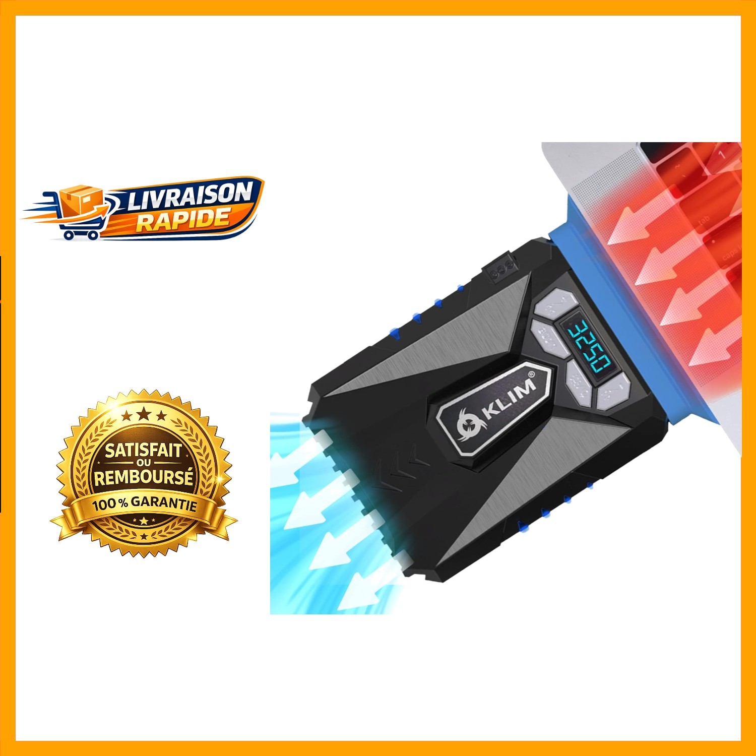 Refroidisseur KLIM Cool 2024 - Élégant Ventilateur Gamer Haute Performance