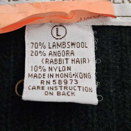 Vintage Casual Corner Black Lambswool/Angora V-Neck Cardigan Sweater Large - Picture 9 of 10