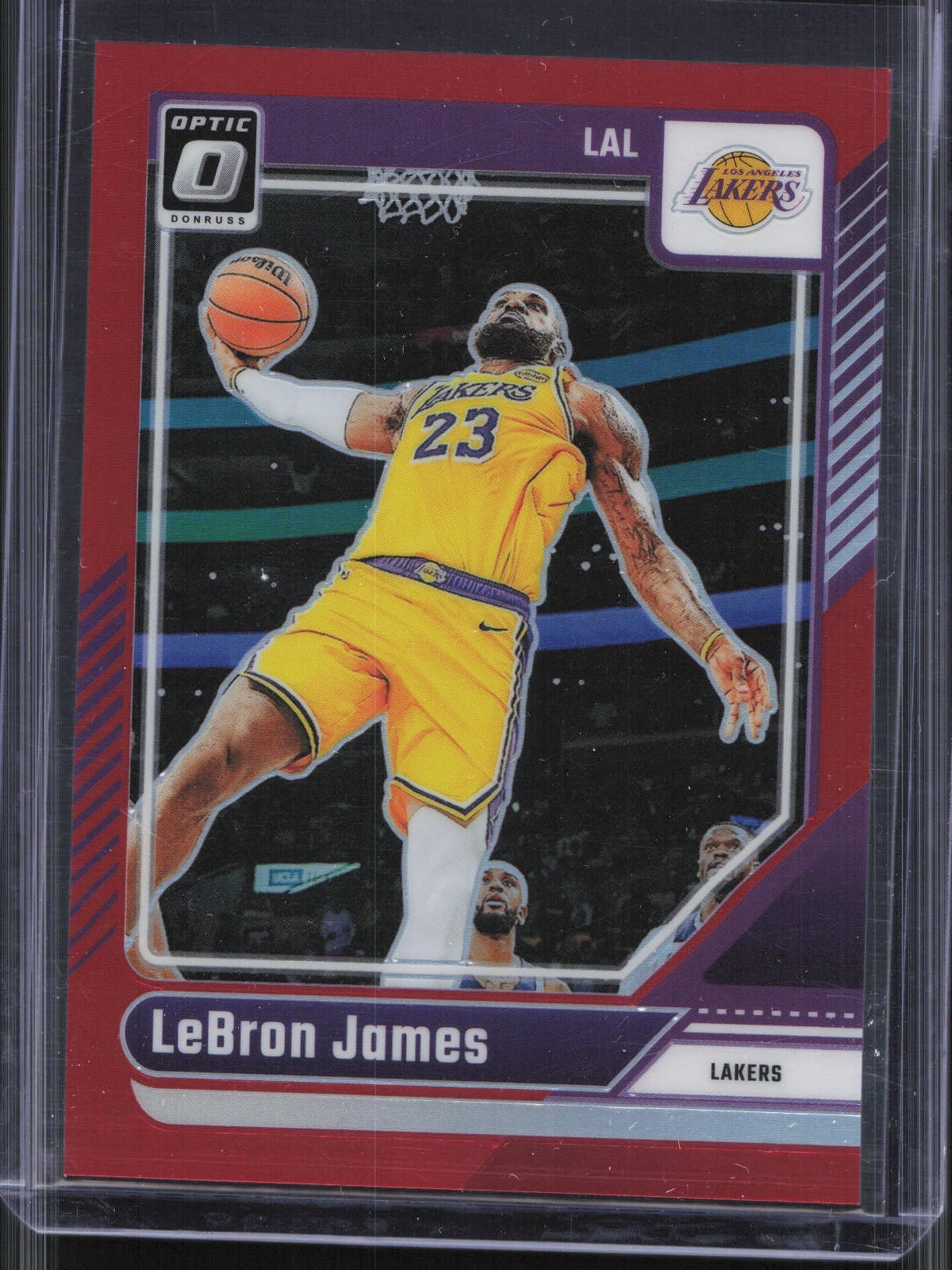 2024-25 Panini Donruss Optic LeBron James #148 Red Holo Prizm /99 Lakers