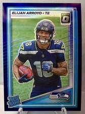 2025 Donruss Optic Elijah Arroyo Rated Rookie Purple Prizm /60 RC #214 Seahawks