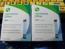 100 ONE TOUCH ULTRA TEST STRIPS 1 BOX OF 100, EXP 6-30-26, DINGED SEALED BOX