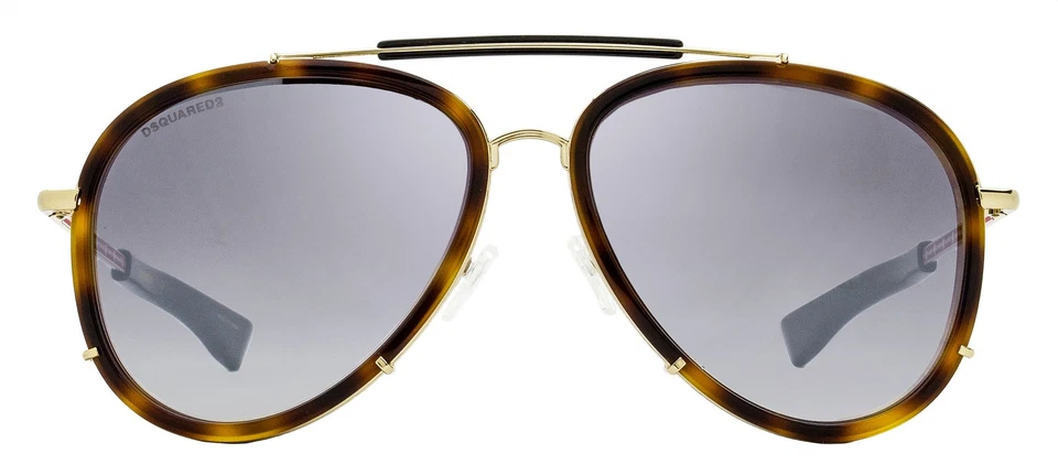 Dsquared2 Pilot Sunglasses D2 0010/S 05LGO Gold/Havana 58mm - Image 2 of 3