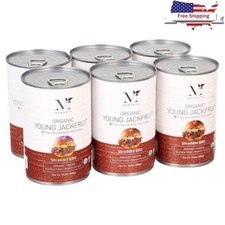 Organic BBQ Jackfruit 14oz Can Pack of 6 Vegan Gluten Free Plant Based Protein