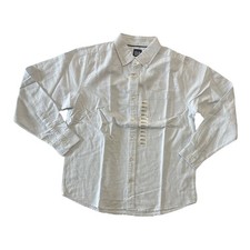 Gap Men's Button Down Long Sleeve Relaxed Fit Oxford Shirt (Cashmere Blue, S)