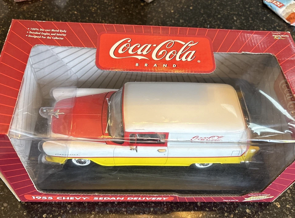 Johnny Lightning 1955 Chevy Bel Air Sedan CocaCola Delivery 1:18 Diecast Car NIB - Image 3 of 4