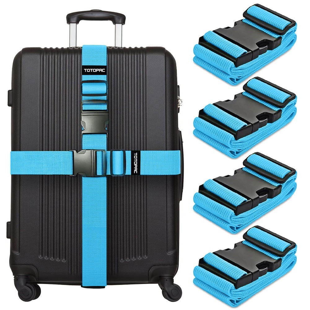Straps Secure Suitcase Belts 72" X 2" (blue)