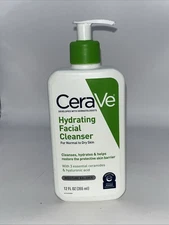 CeraVe Face Wash, Hydrating Facial Cleanser for Normal to Dry Skin 12 FL