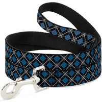Dog Leash Argyle Black/Gray/Turquoise (Us Import)