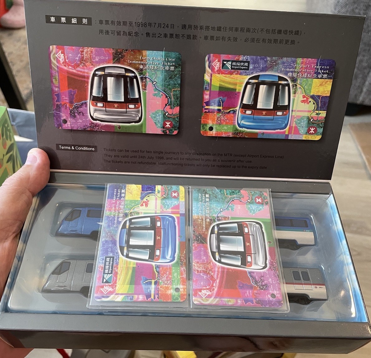 MTR Corporation Airport Express & Tung Chung Line Mini Model Train Set 1/136