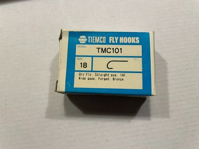 TMC 101 Size 18 Package of 100 Fly Tying Hooks Tiemco