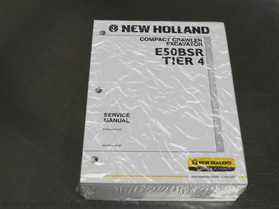 New Holland E50BSR Compact Crawler Excavator Service Manual Repair Shop Book