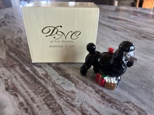   Black Poodle With Presents Porcelain Christmas Ornament DNC   