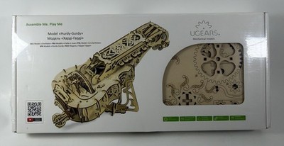 UGears Hurdy-Gurdy Wooden 3D Puzzle Mechanical Musical Instrument Model Kit New