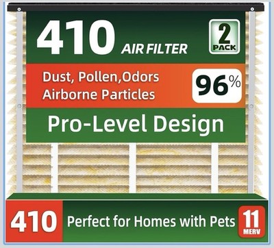 2 Pack 410 Biodegradable Bamboo Air Filter Replacement For AprilAire Whole House