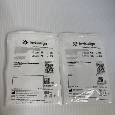 2 Pk INVISALIGN  Teeth Aligners Braces Retainers #9 & #10 Arts Craft Projects