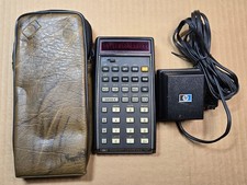 HP Hewlett Packard 45 Vintage Calculator W/Pouch  AC Adaptor - Working Well