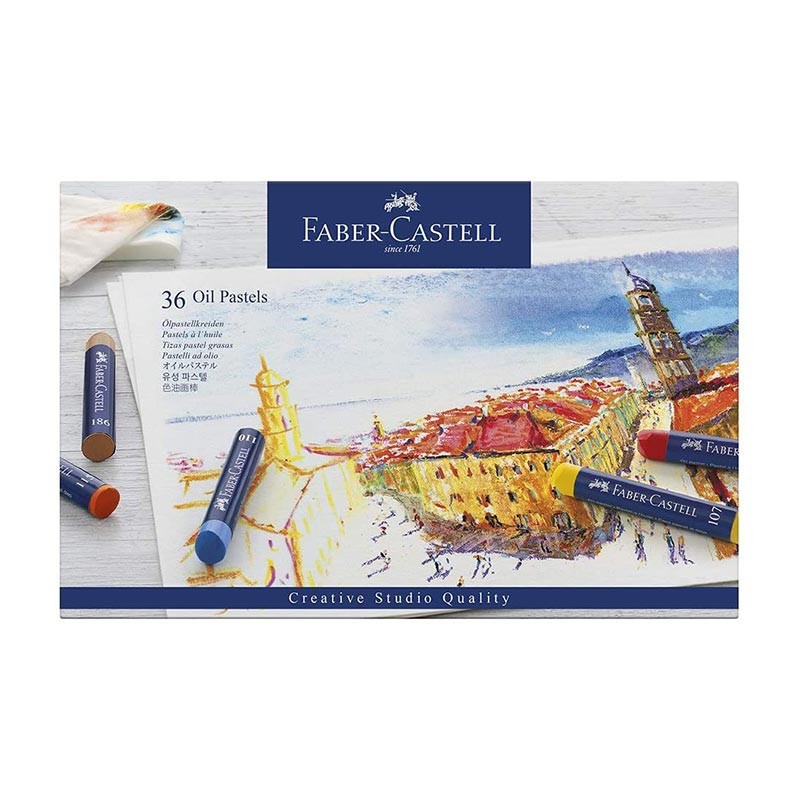 Pastels à l'huile riches en pigments Faber-Castell Creative studio boite de 36 pour estompage