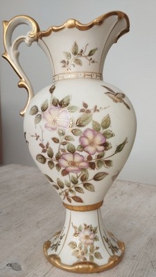 Ardalt Porzellan Blumen vergoldet Vase Krug