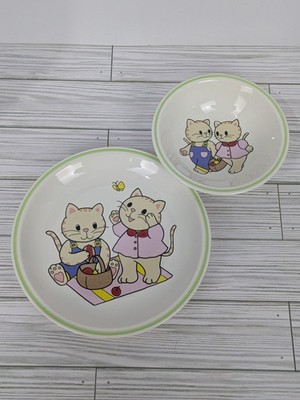 Studio Nova 2 Piece Children Set First Picnic Cat CD 006 JAPAN Kitty Cats 