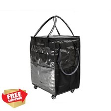 Reusable Grocery Bag On Wheels Large Capacity Shopping Trolley Foldable Rolli...
