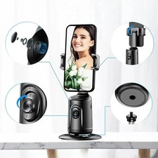 Auto Tracking Tripod 360  Rotation Phone Gimbal Stand w/AI Face Follow Stabilize