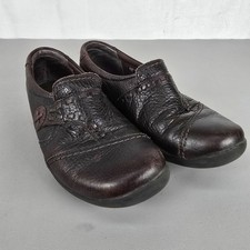 Collection By Clarks Shoes Womens 6.5 M Cheyn Madi Loafers Brown Leather Slip-On