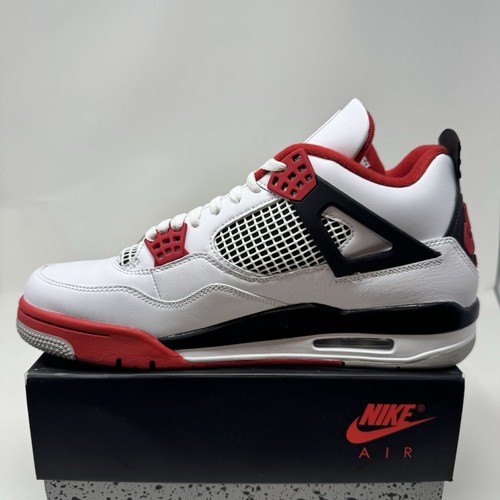 Talla 10.5 - Nike Air Jordan 4 Retro Rojo Fuego 2020 DC7770-160 OG IV Auténticas - Imagen 8 de 10