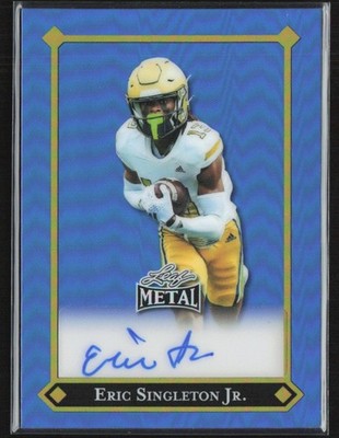 Eric Singleton Jr. 2025 Leaf Metal Blue Auto /20 #92L-ESJ
