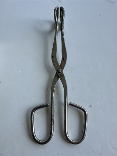 Vintage 7.75” Scissor Tongs Hot Dog Utensil With Grip Tips - Picture 2 of 3